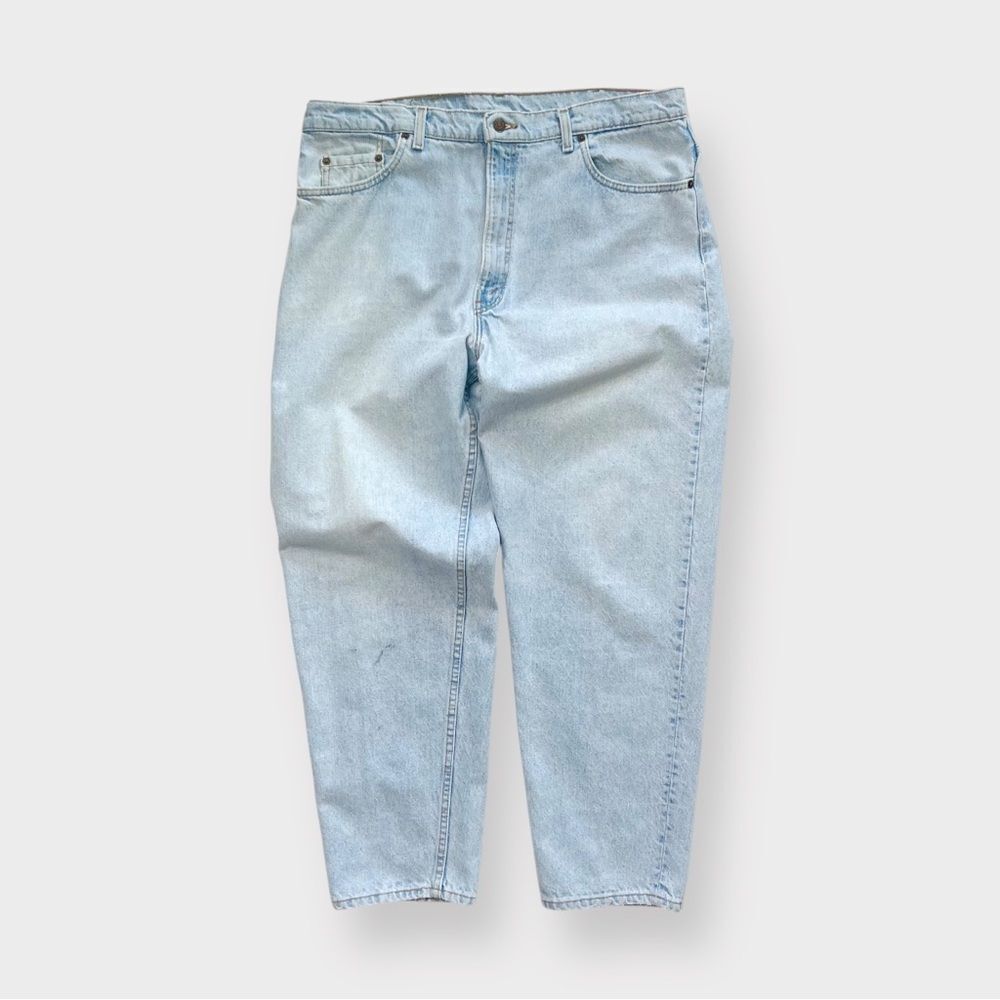 Vtg 90s Levi's Light Wash Jeans, Zip Fly Relaxed Baggy Loose, Y2K Red Tab 38 30